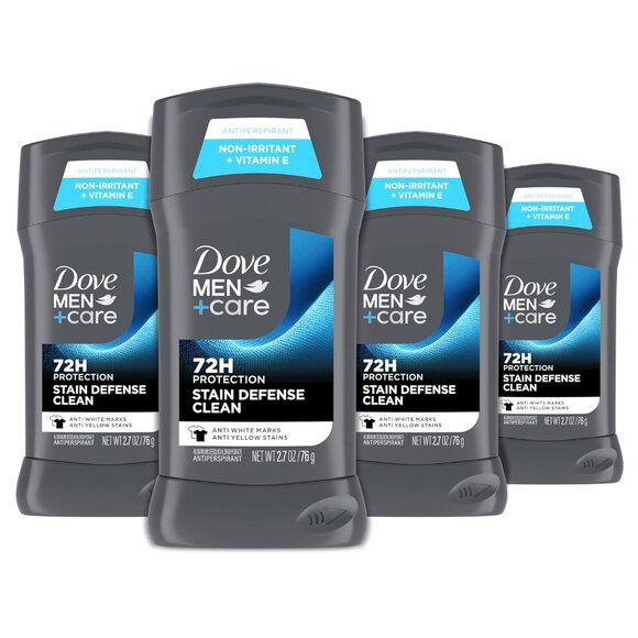 72H Odor & Stain Control Dove Men+Care Deodorant Stick - 4 Pack Invisible Style
